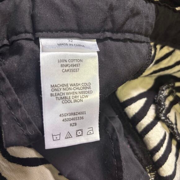 Joe’s Jeans Zebra print Shorts Paper bag style belt size 32 (14) black and white - Picture 3 of 4